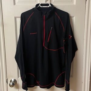 Mammut navy athletic half zip layering outdoor sweater men’s size XL